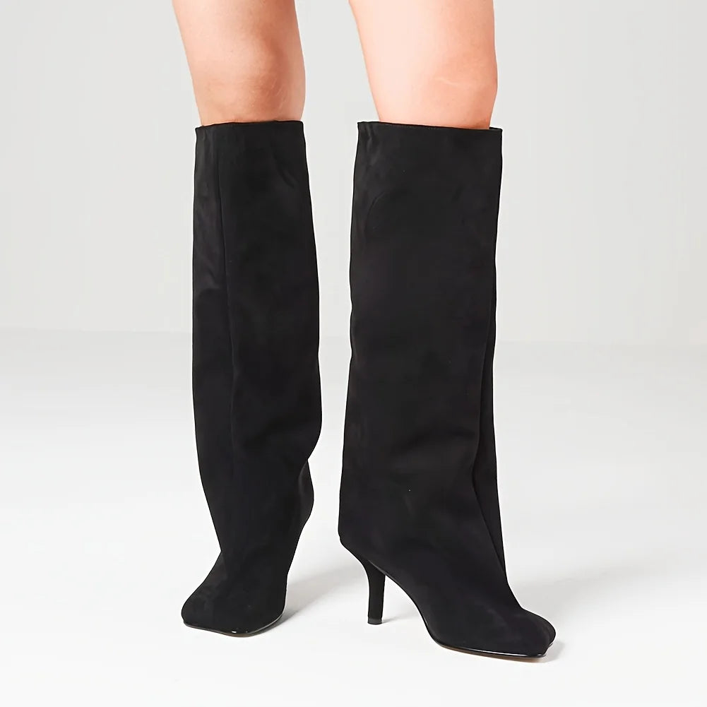 Suede Knee High Boots